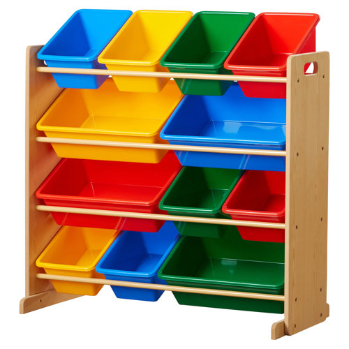 Zoomie Kids Nester Manufactured Wood Toy Organizer with Bins & Reviews